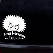 Autocollants véhicule, petit hérisson à bord