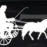 Autocollants attelage poney