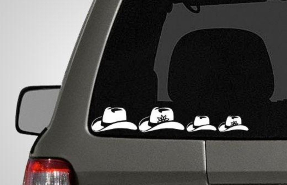 Autocollants famille cowboy