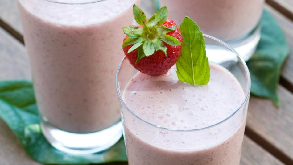 Frappé à la fraise et à la banane