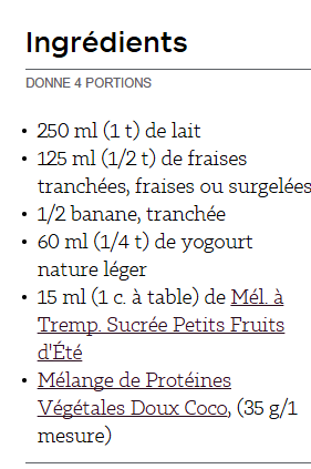 Frappé à la fraise et à la banane
