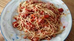 spaghetti au jambon