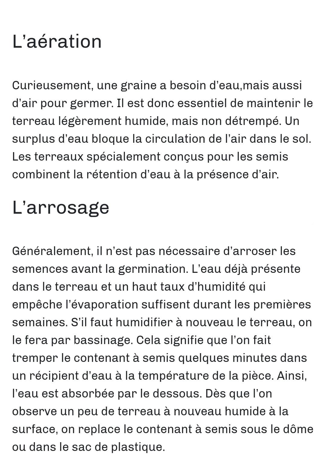 étapes pour réussir un semis à l'intérieur